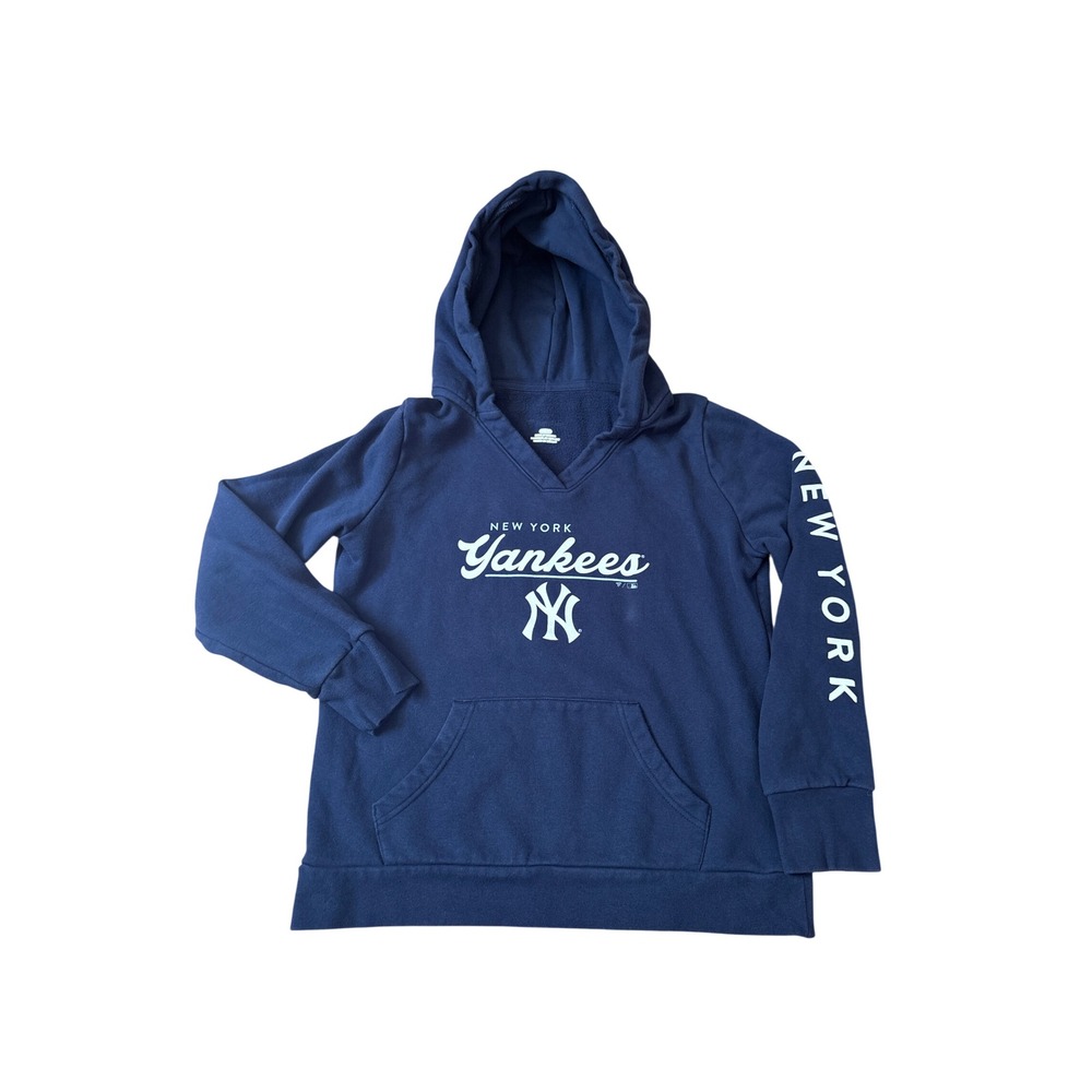 Fanatics New York Yankees Hoodie Women Navy Blue Graphic Pullover SIZE M
